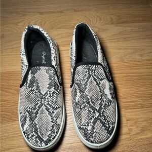 Snakeskin Slip-On Sneakers